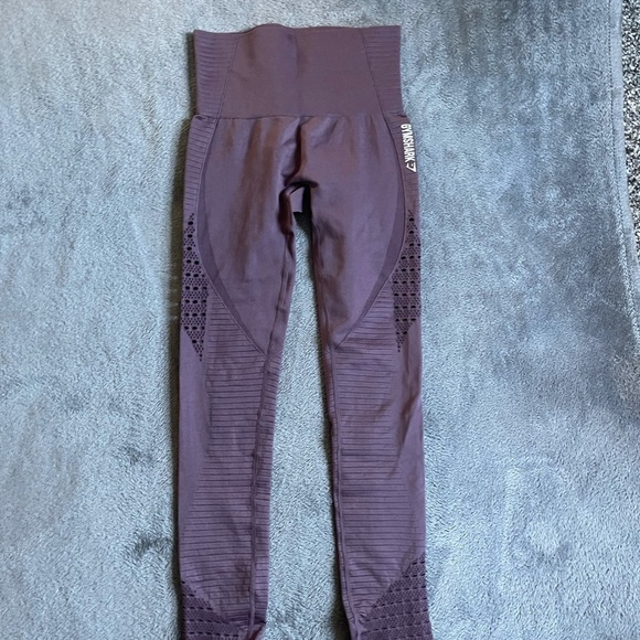 Gymshark Mauve Purple Laser Cut Seamless Leggings - Picture 2 of 6